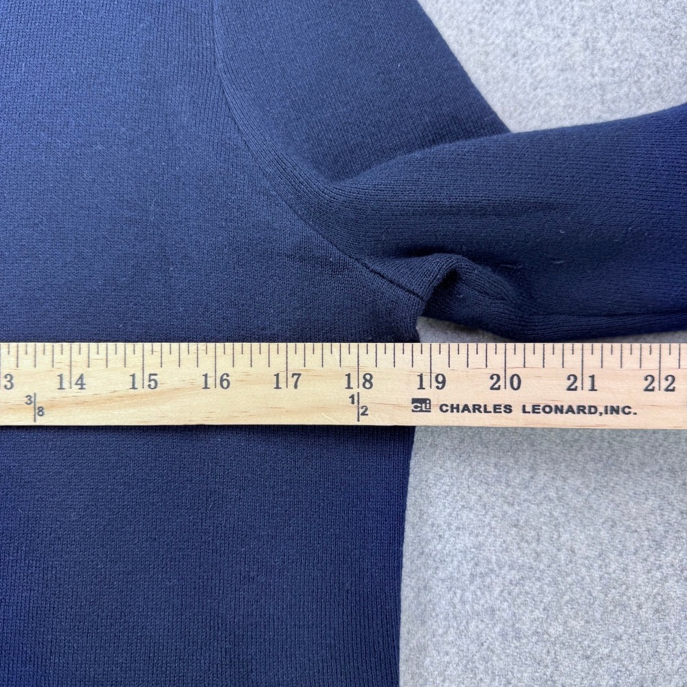 Boden Fit & Flare Dress Size 2R Navy Blue Wool Blend Gold Anchor Button Nautical - Picture 8 of 10